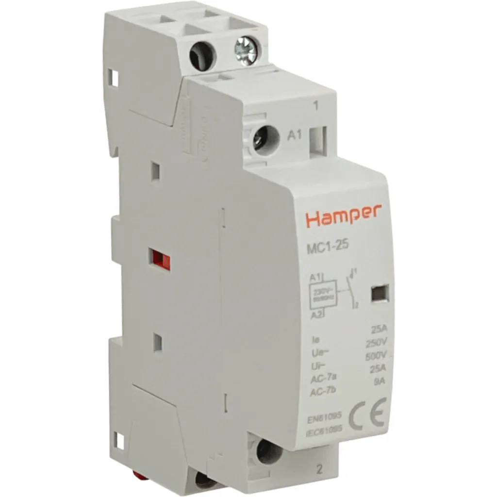 Imagen 2 de HAMPER 25A Contactor Monofasico Modular 230/400V 1NA IP20 Certif-SEC