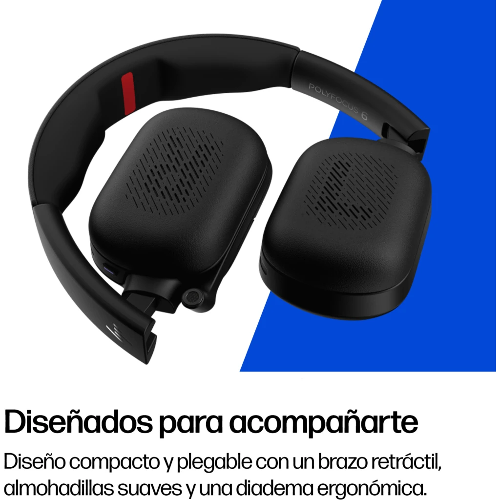 Imagen 7 de HP Poly Focus 625 Stereo Bluetooth Headset HP Poly Focus 625