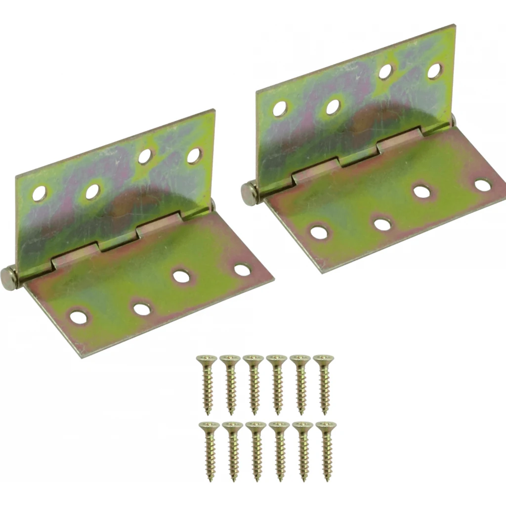 2-Bisagras 4x4-Pulg x2,0 4-Tornillos inc-16-Tornillos 102x102mm