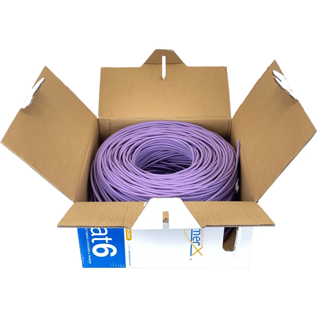 TRIMERX AWG23 LSHZ CAT6 Violeta Cable Unifilar 305mt Cobre