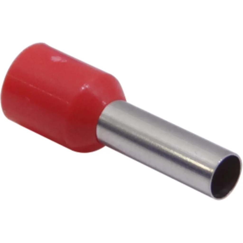 Rojo 6,0mm2 12/20mm 100-unid AWG10 Ferrules Terminal Aislado Crimpeabl
