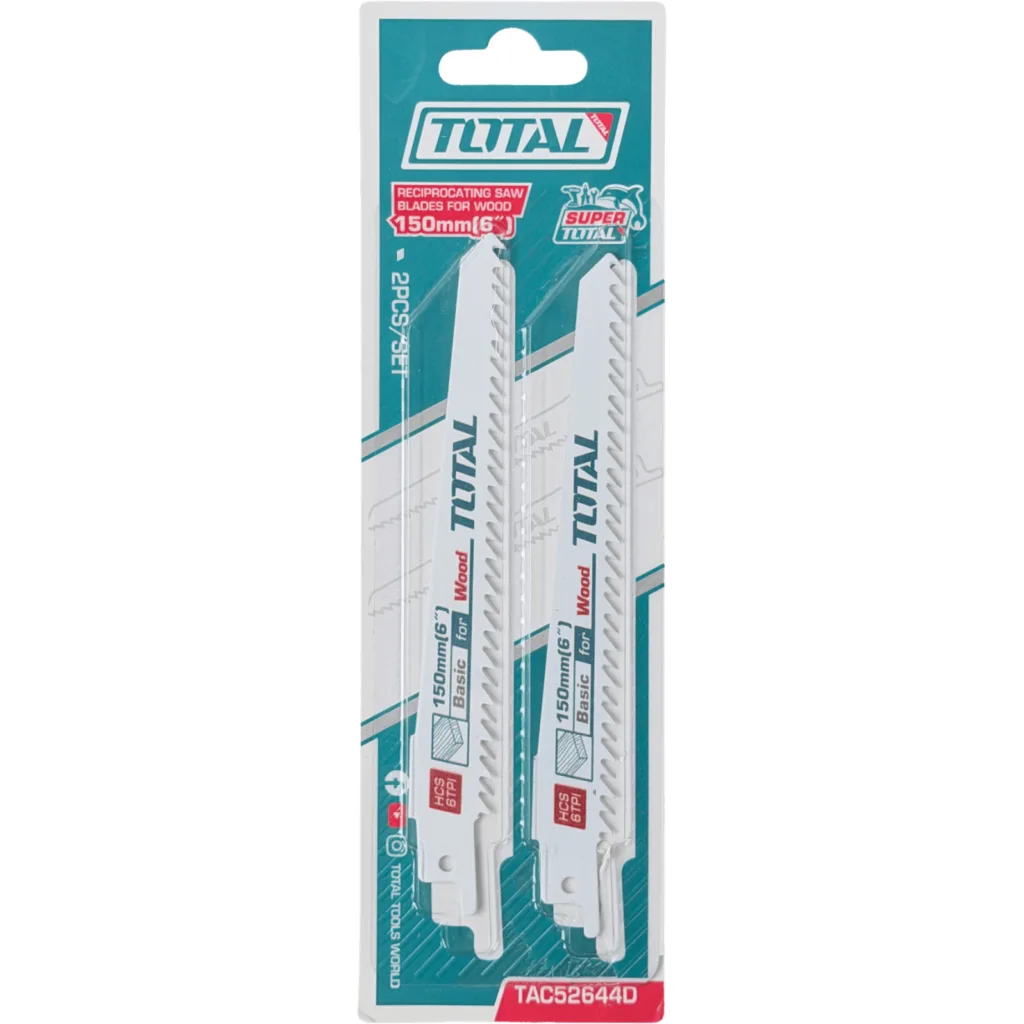 TOTAL Set de 2 Hojas de Sierra Sable para Madera 150mm TAC52644D