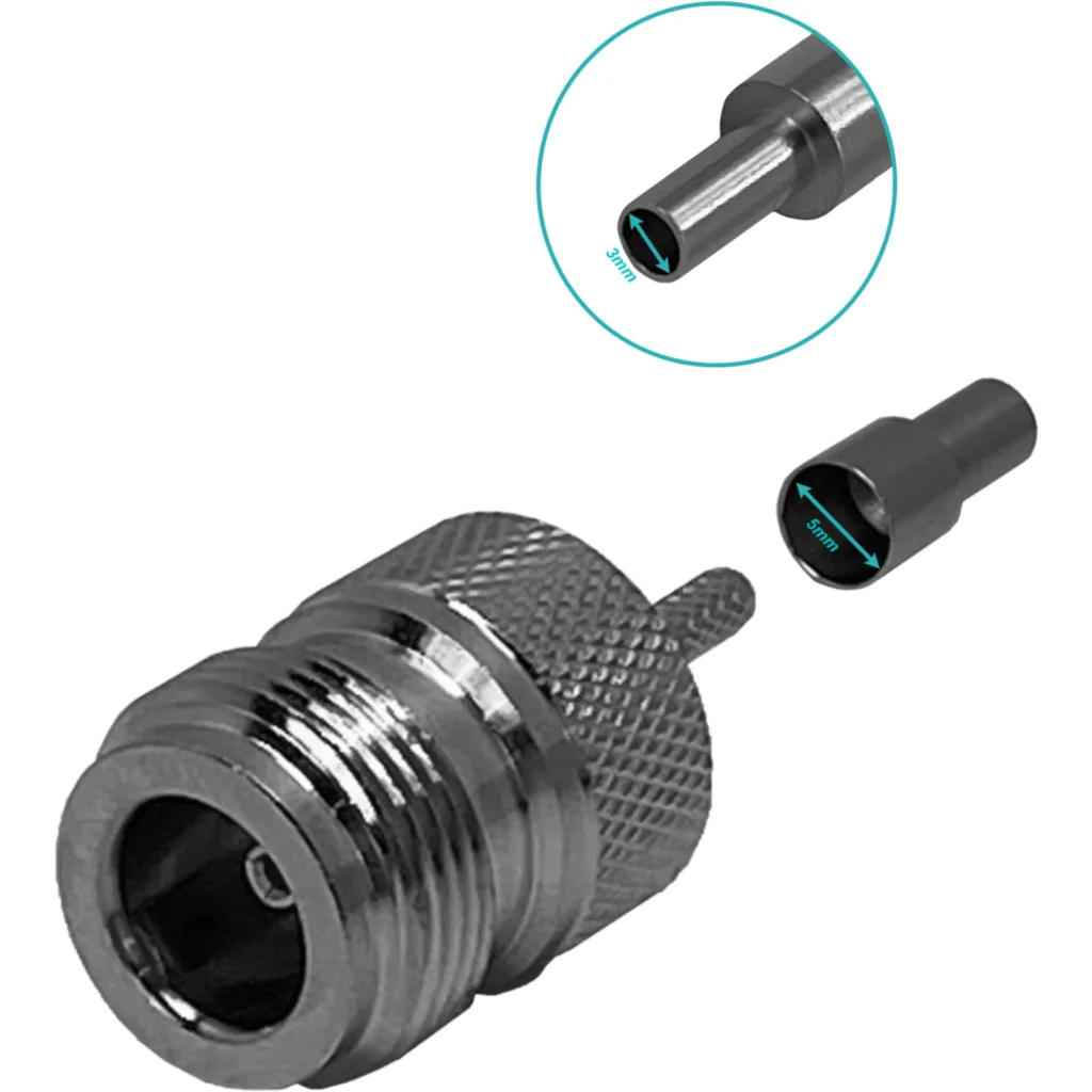 N-Hembra RG316 Conector Crimpeable CA100 RG174