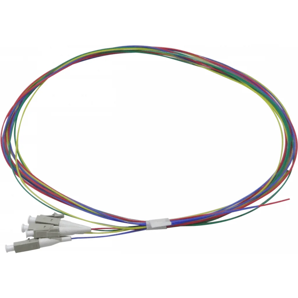 LC/UPC OM3 Multimodo 1,5mt 4-Unidades Pigtail 50/125um 0,9mm 150cm