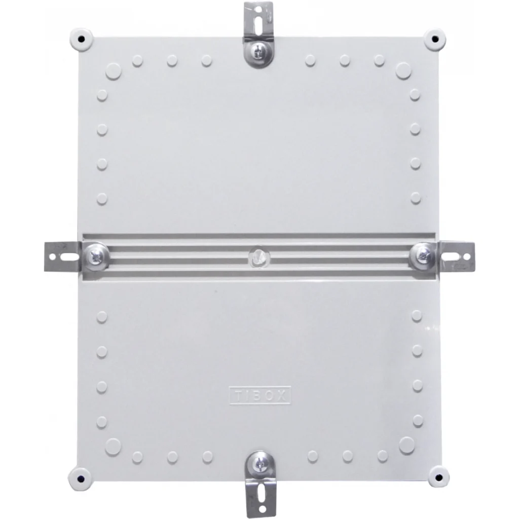 Imagen 1 de TIBOX 340x280x130mm Tapa-Gris Caja Gris Plastica c/Placa IP66 RoHS