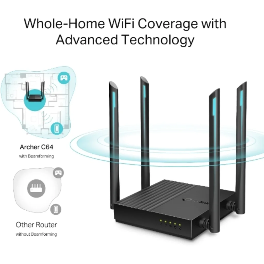 TP-LINK ROUTER AC1200 Wi-Fi MU-MIMO US / Archer C64