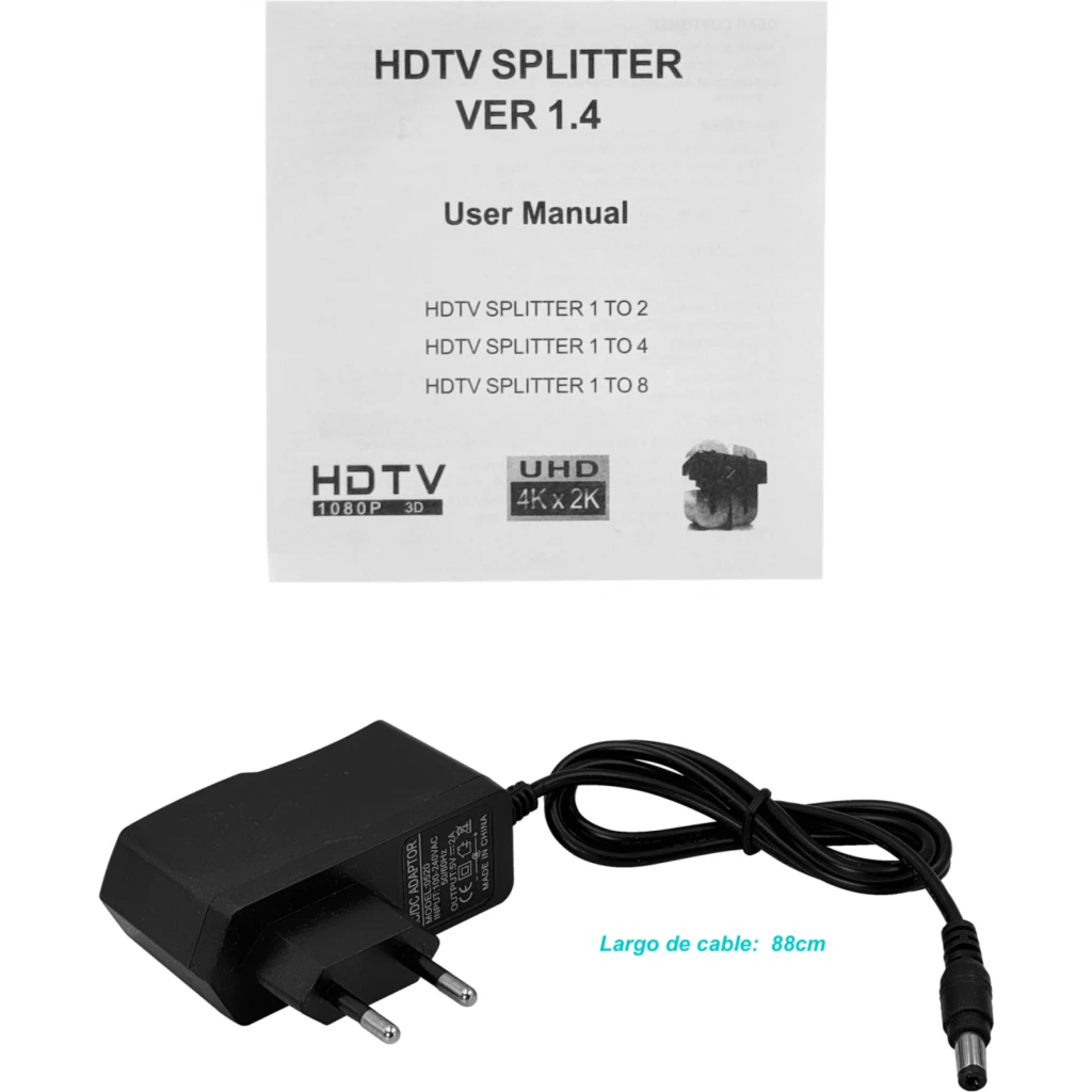 Imagen 3 de Splitter 1x8 HDMI v1.3 1080p 1-in 8-out incluye fuente 5V-2A