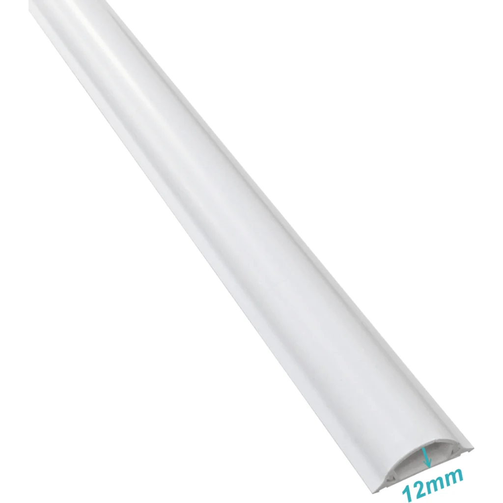 LINKCHIP 48x14mm 2mt 1,4mm-Tapa 1,1mm-Base PVC Canaleta de Piso Blanca
