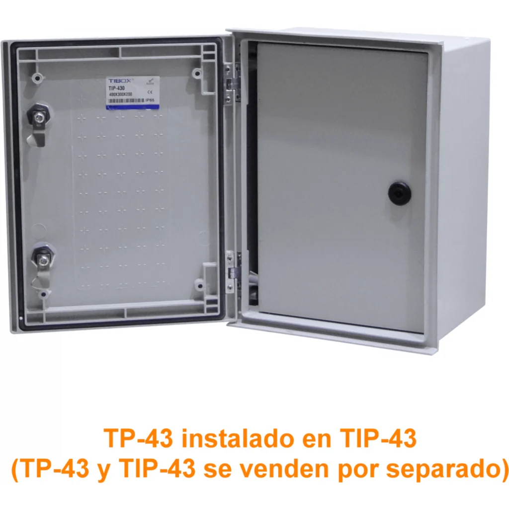 TIBOX 365x245mm Contrapuerta Metalic p/Tablero Gabinete 400x300 TIP-43