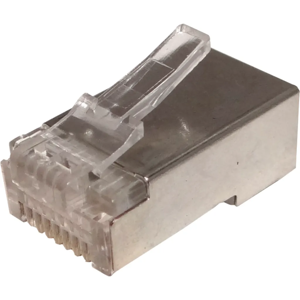 Imagen 2 de Conector RJ-45 CAT5e FTP STP Metalizado Crimpeable 100 unidades