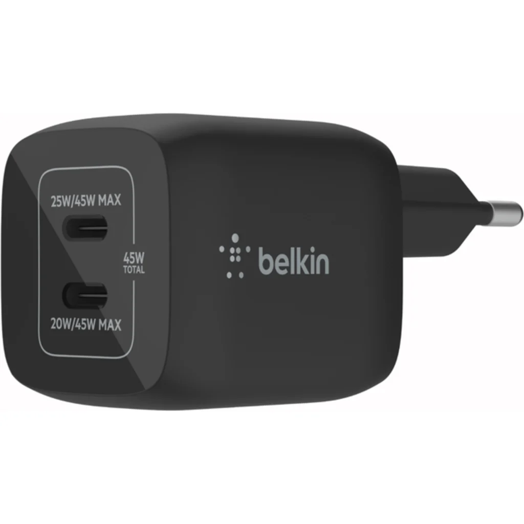 Cargador 45W Max 2x USB-C Belkin Negro