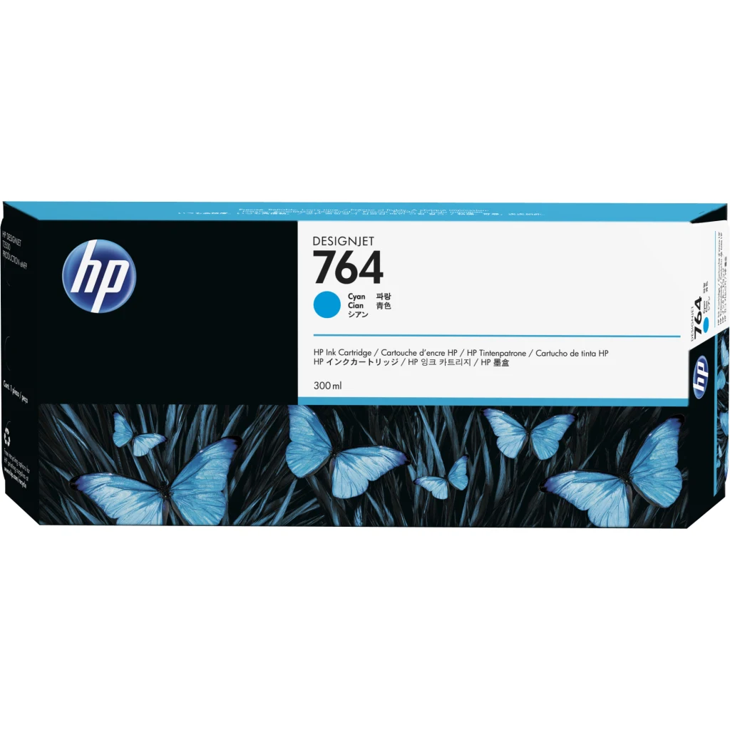 Cartridge HP 764 Cyan para Designjet T3500, 300ml