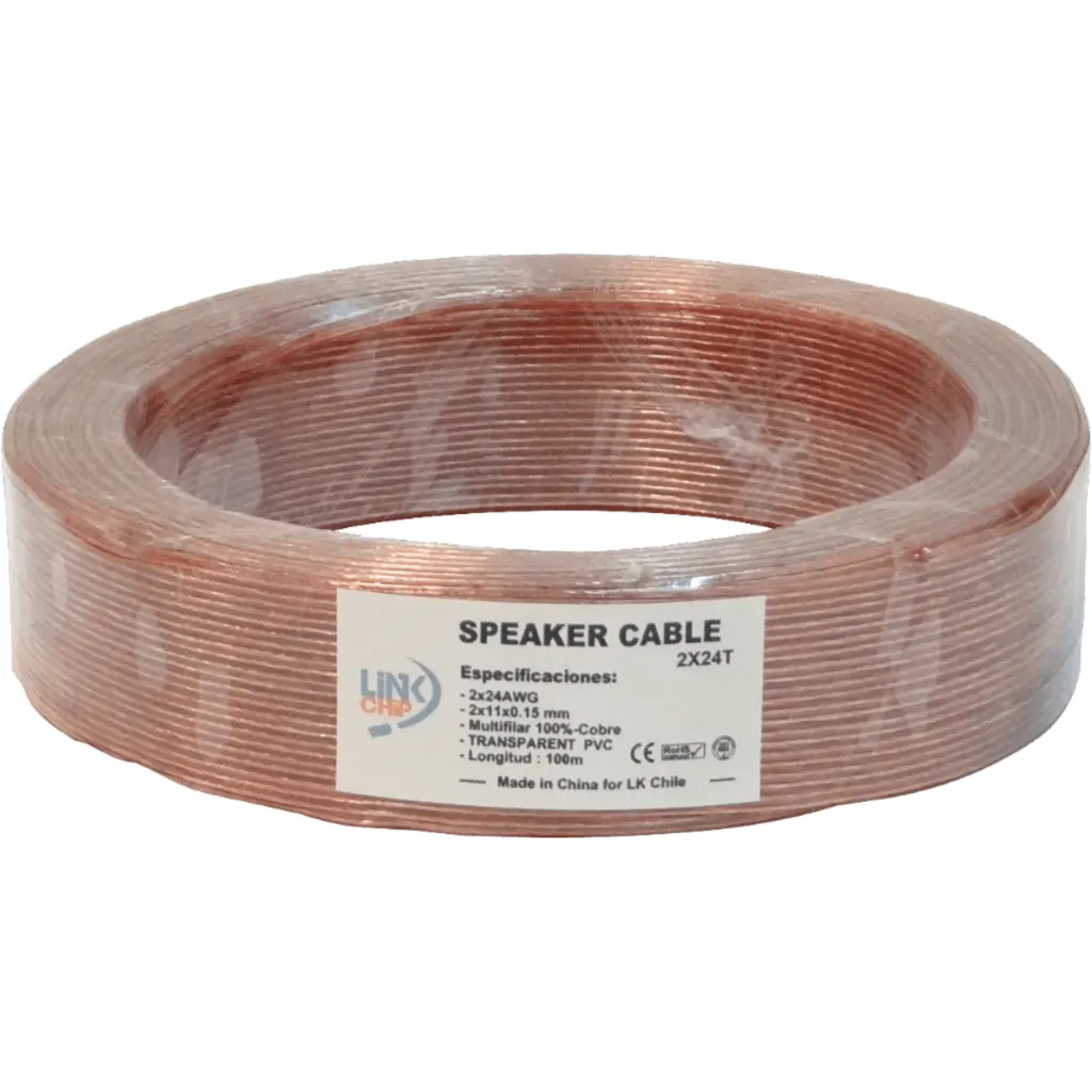 Imagen 1 de 2x24AWG Cobre 2x0,2mm2 100mt Transparent Cable Paralelo Multif 11x0,15