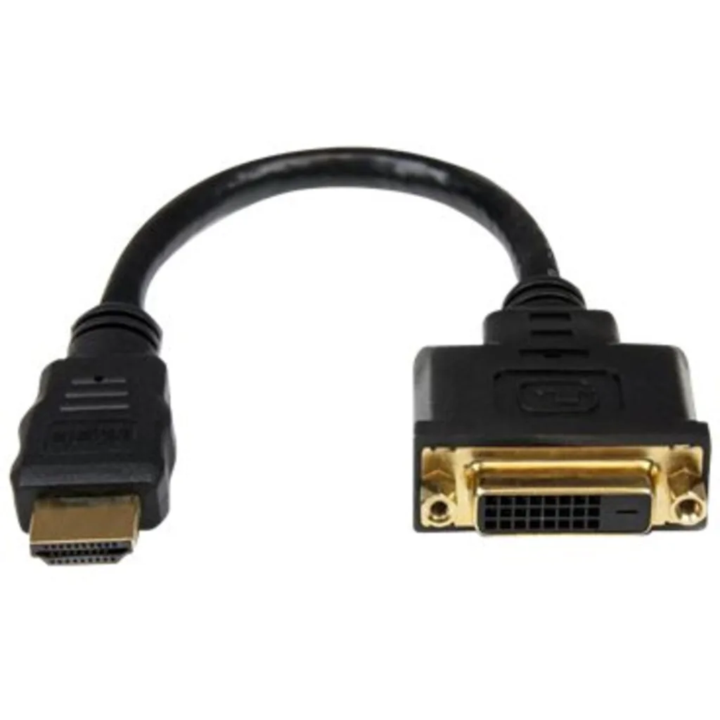 Imagen 3 de Adaptador HDMI Macho a DVI-D Hembra Cable 20 cm Negro