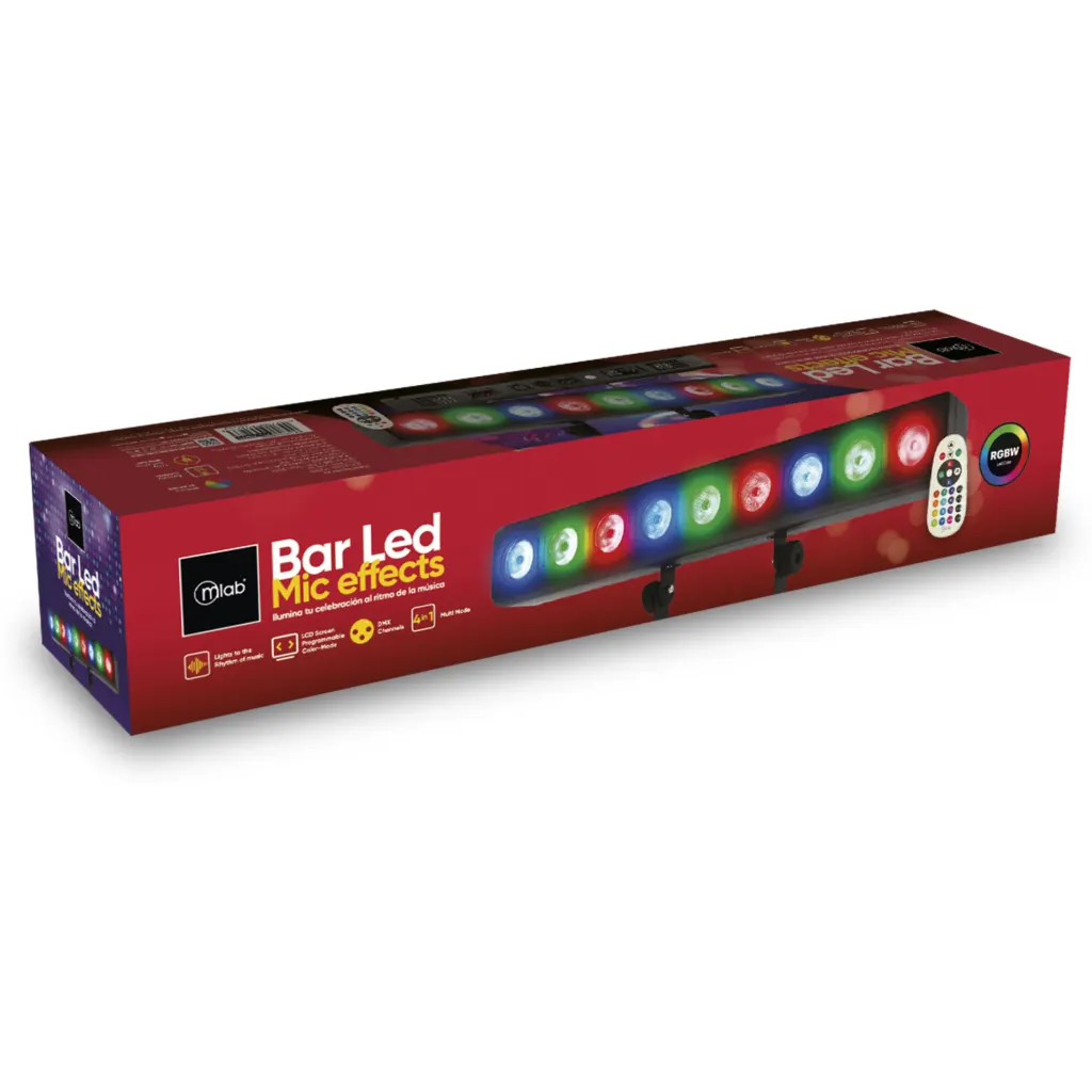 Imagen 4 de MLAB LUZ FIESTA BARRA 9 LED MIC MUSIC RGBW 4 EN 1