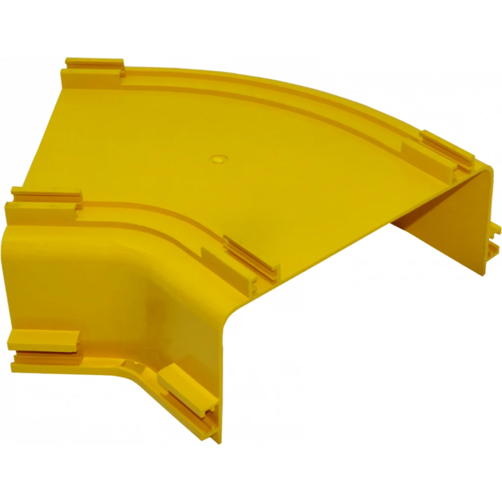 Imagen 1 de 240x100mm Angulo 45o Plano Amarilla PC+ABS LSZH Macho
