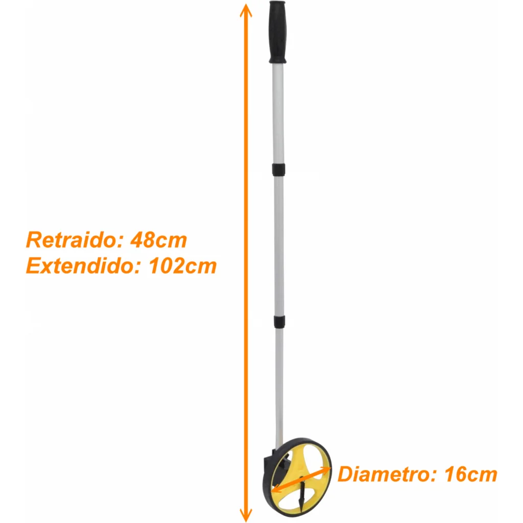 Imagen 1 de Odometro 9999mt Mide Distancias sin/Atril Rueda-16cm BL-10