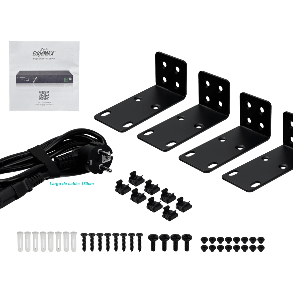 Imagen 4 de UISP EP-54V-150W UBIQUITI 1U-Rack Fuente Poder 54VDC 150W/300W 1-100-LAN EdgePower