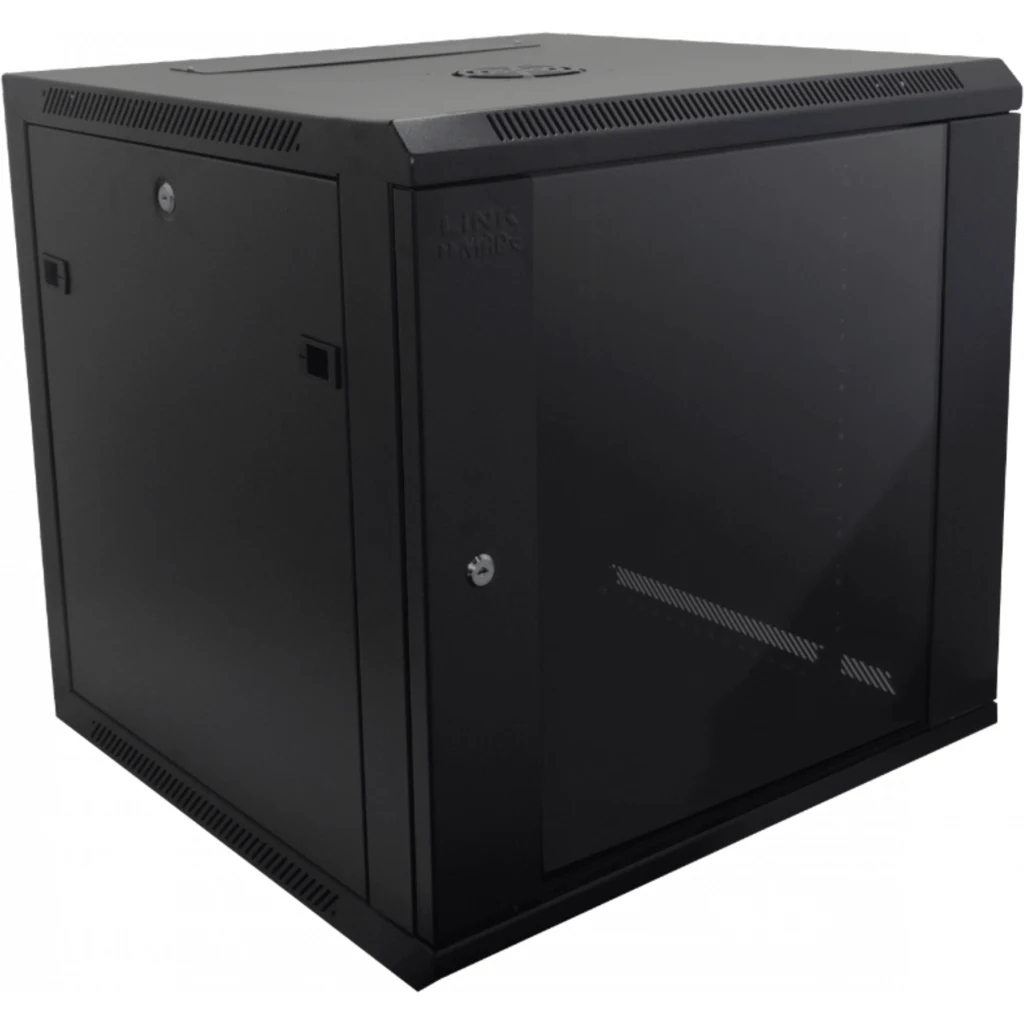 LINKMADE 60CM-FONDO 11U GABINETE RACK PARED NEGRO