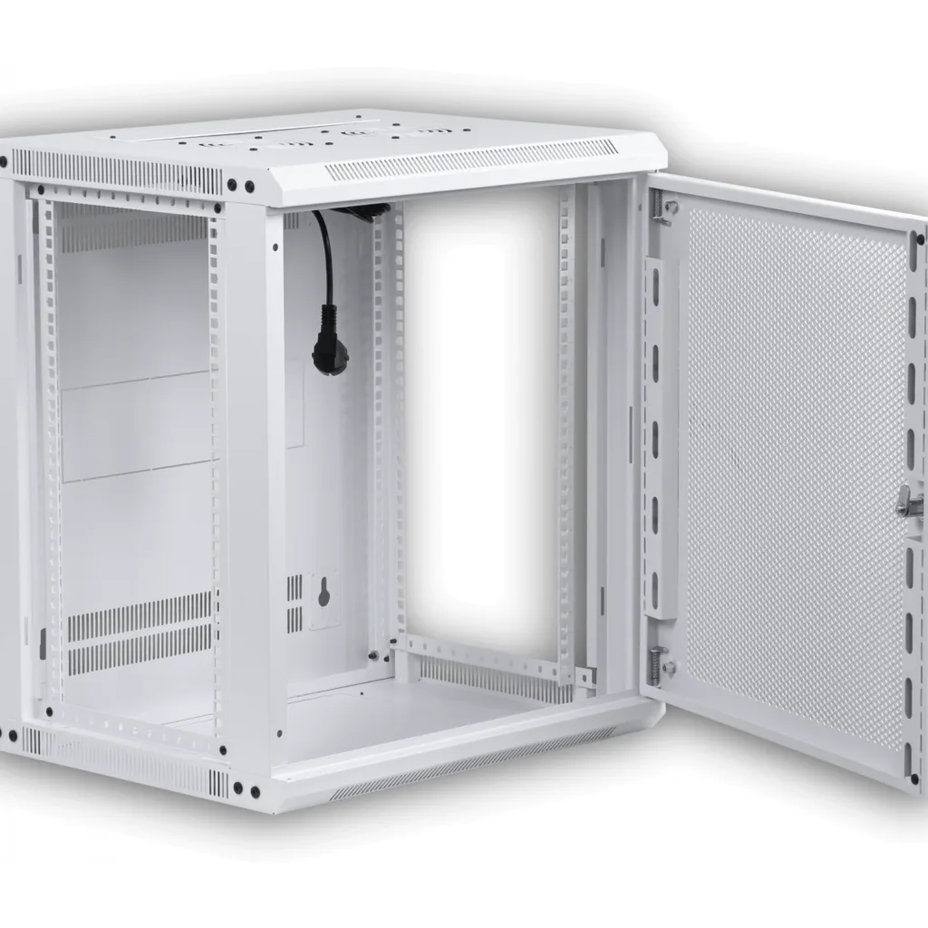 UBIQUITI Blanco 12U 45cm-Fondo Microperforada Gabinete Rack Pared Muro