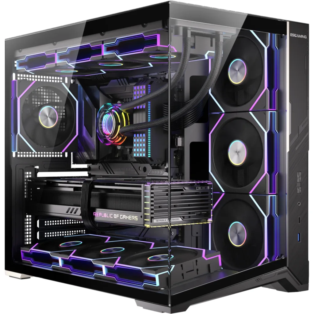 Gabinete Gamer ZERO MAX F8 270deg Vidrio Templado | ATX / Micro ATX | 7 Ventilad