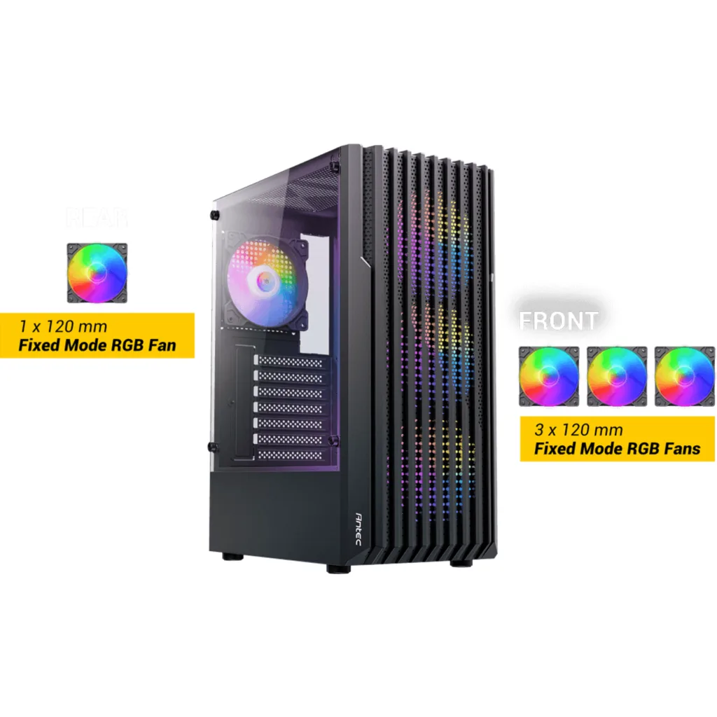 Imagen 1 de PC GAMER ESGAMING I5-12600K | 32GB RGB (2x16) | 1TB NVMe | RTX 5060 8GB | FAN TJ400 | WiFi | FreeDOS INTEL