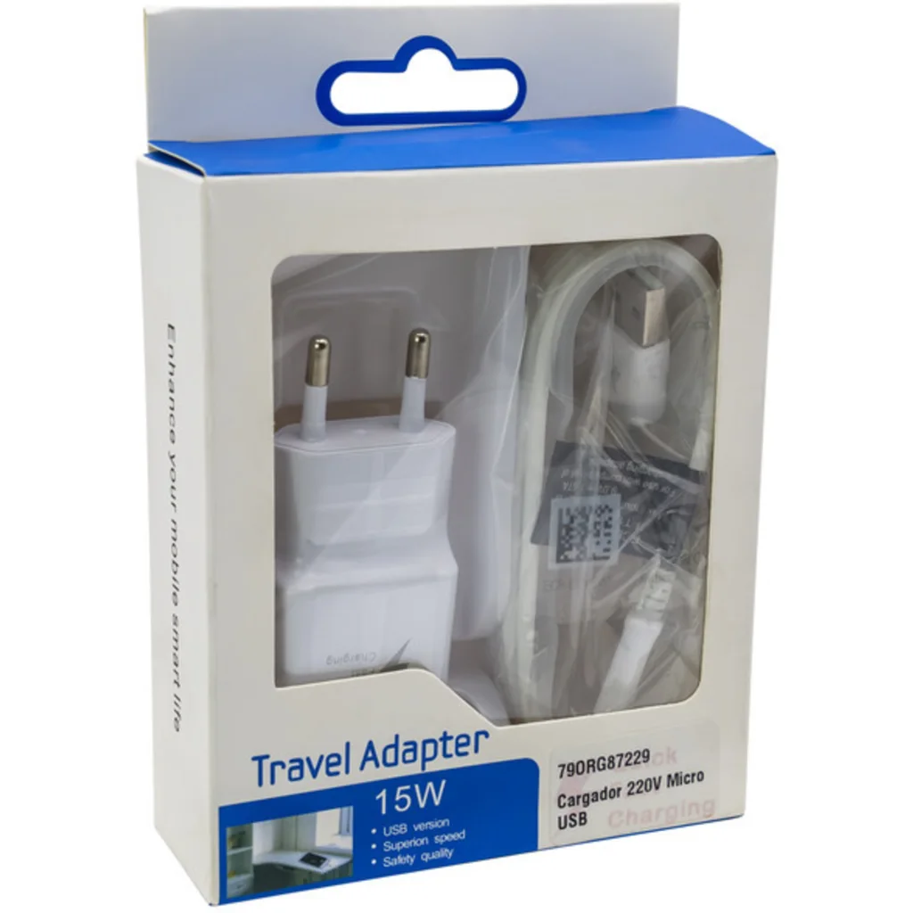 Imagen 3 de KIT CARGADOR 220V MICRO USB