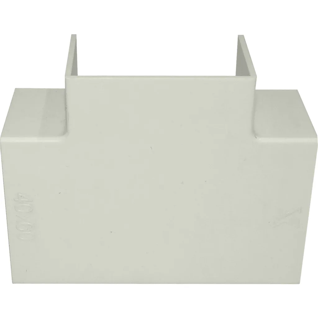 Imagen 2 de LINKCHIP 60x40mm Derivacion T Blanca Tee CCA-6040-TE. p/Canaleta QN6W.