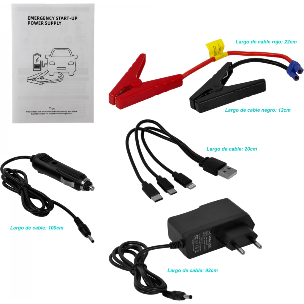 Imagen 4 de Partidor de Vehiculo 50800mAh EC5 2-USB-A in:12/16,8V ou:5/12/16/19V 