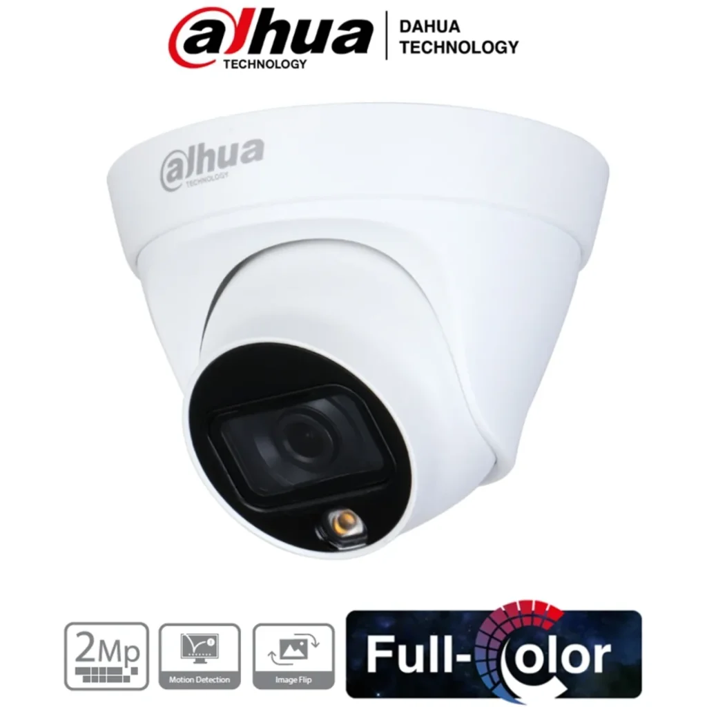 DH-IPC-HDW1239T1P-LED-0280B-S6. camara IP Dahua tipo Eyeball 2MP full color lente fijo 2.8mm con proteccion IP67