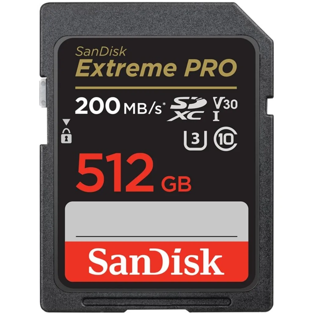 Memoria SDXC 512GB SanDisk Extreme Pro UHS-I Class V30 Lec200MB/s Esc140MB/s