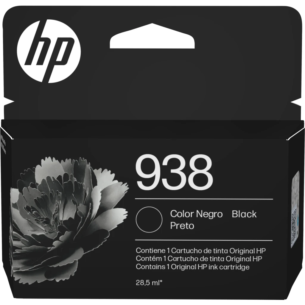 Cartridge HP 938 Negro para OJ Pro 9110/9130/9720/9730, 1250 Páginas 28,5ml