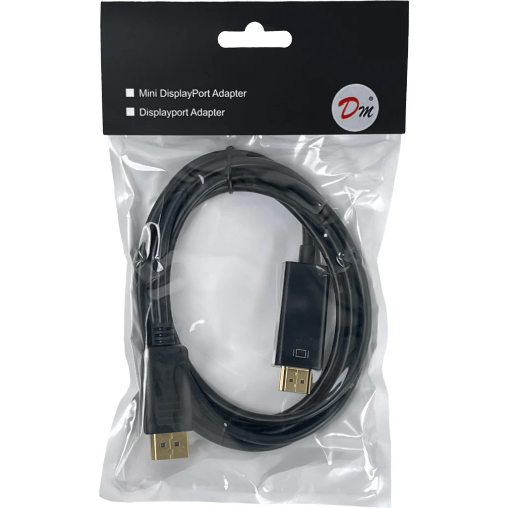 Imagen 1 de DisplayPort-M HDMI-M 1,8mt 180cm Cable Macho-Macho Negro 1.4v
