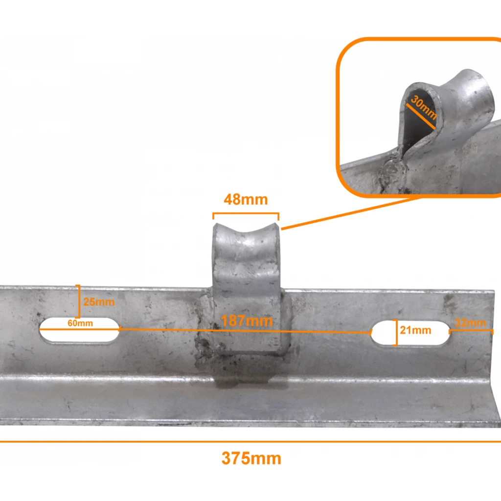 Imagen 1 de 79x79x6x375mm Riostra Cruceta De Remate Fierro para Poste