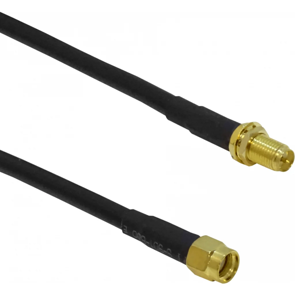 Imagen 1 de 15mt RPSMA-Hembra RPSMA-Macho RG58 Cable Coaxial Negro 1500cm