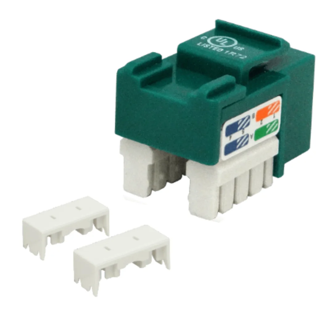 Imagen 4 de LINKMADE Verde Cat5E U/UTP Punchable Keystone Conector Hembra RJ45