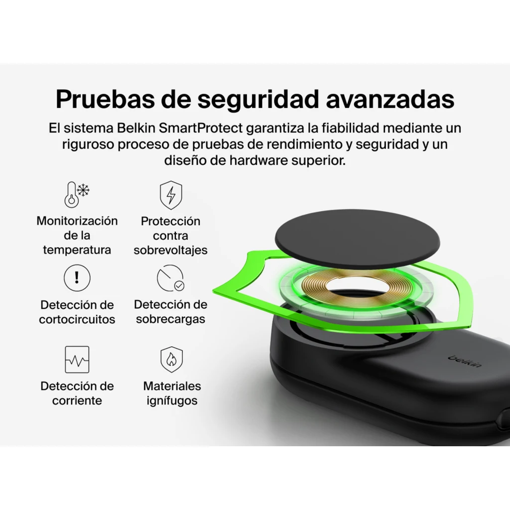 Imagen 8 de Base de carga 3 en 1 plegable BoostCharge Qi2 15W Belkin Negra
