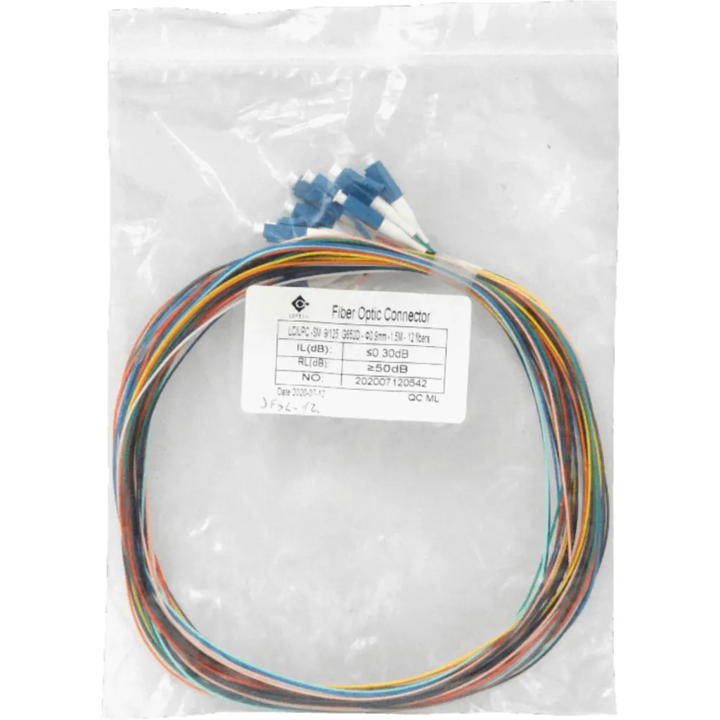 LC SM 1,5mt 12-Unidades Pigtail MonoModo SingleMode 12-Colores-dist.