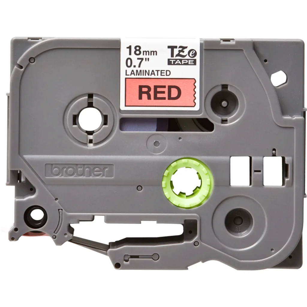 Imagen 2 de Cinta Rotuladora Brother TZE441 Negro sobre Rojo 18mm x 8mtrs p/ PT-1300/1400