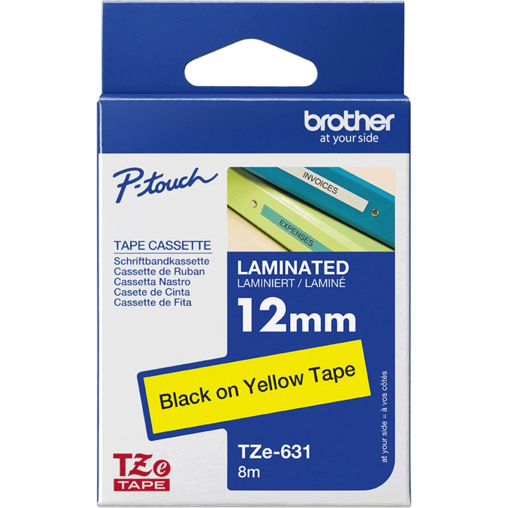 BROTHER CiNTA ROTULADORA TZE-631(12MMx8.01 METROS)