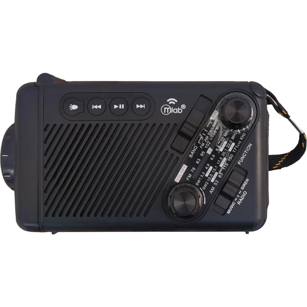 Imagen 2 de MLAB RADIO EMERGENCIA DINAMO SOLAR LAMPARA RECARGABLE ALERT INCIDENT BLACK