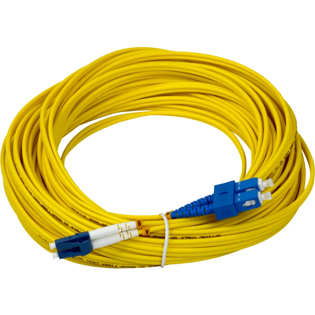 Imagen 2 de 15mt LC-SC/UPC MonoModo SM Duplex Jumper Cable Fibra 9/125um 3mm