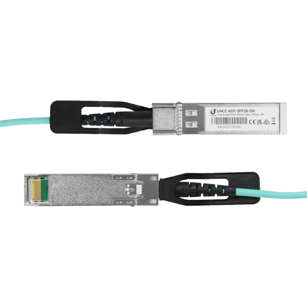 Imagen 3 de UBIQUITI 5mt SFP28-25Gbps Cable 3mm Fibra-MM Directa UACC-AOC-SFP28-5M