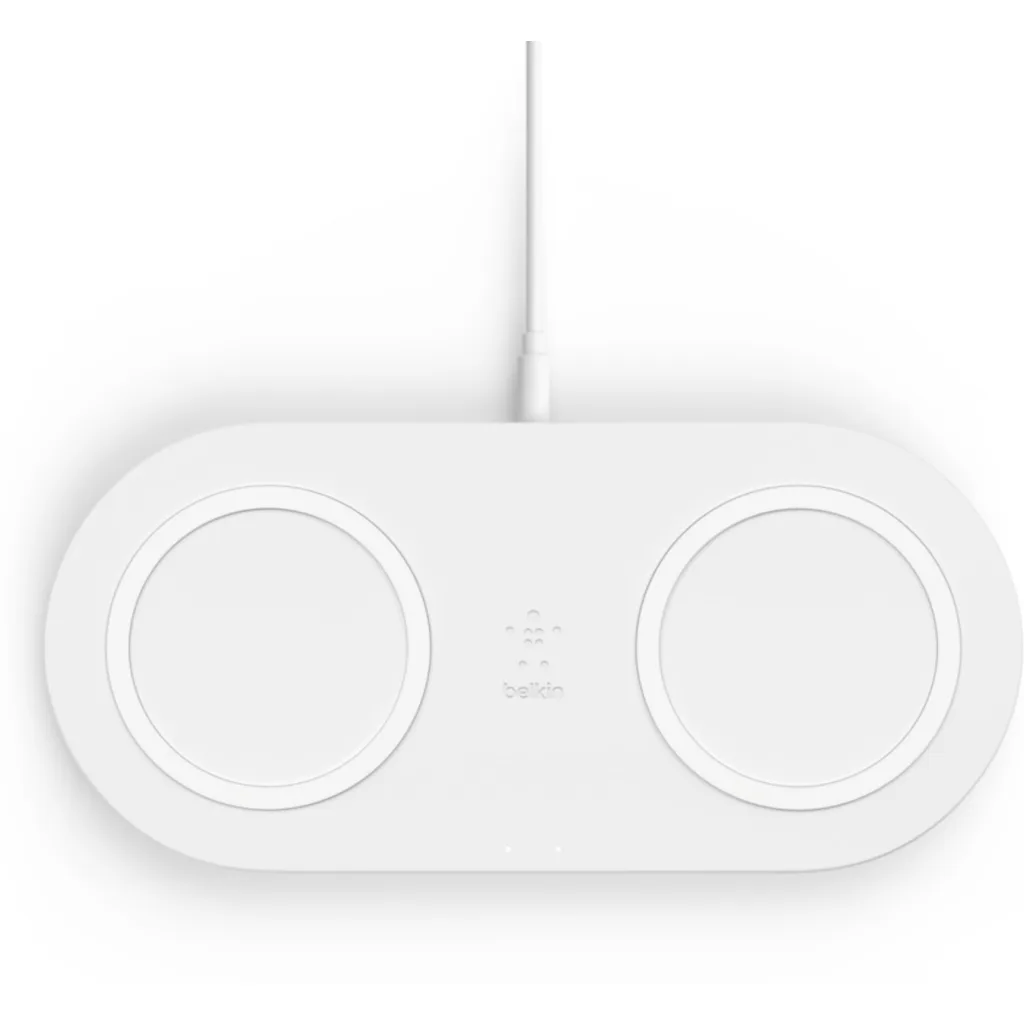 Imagen 2 de Carga Inalambrico Belkin Base Dual + adaptador de corriente CA 10V