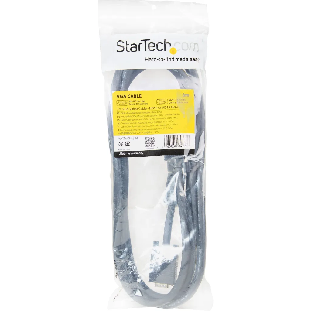 Imagen 4 de Cable VGA M/M Alta Resolución Longitud 3 metros Negro StarTech 