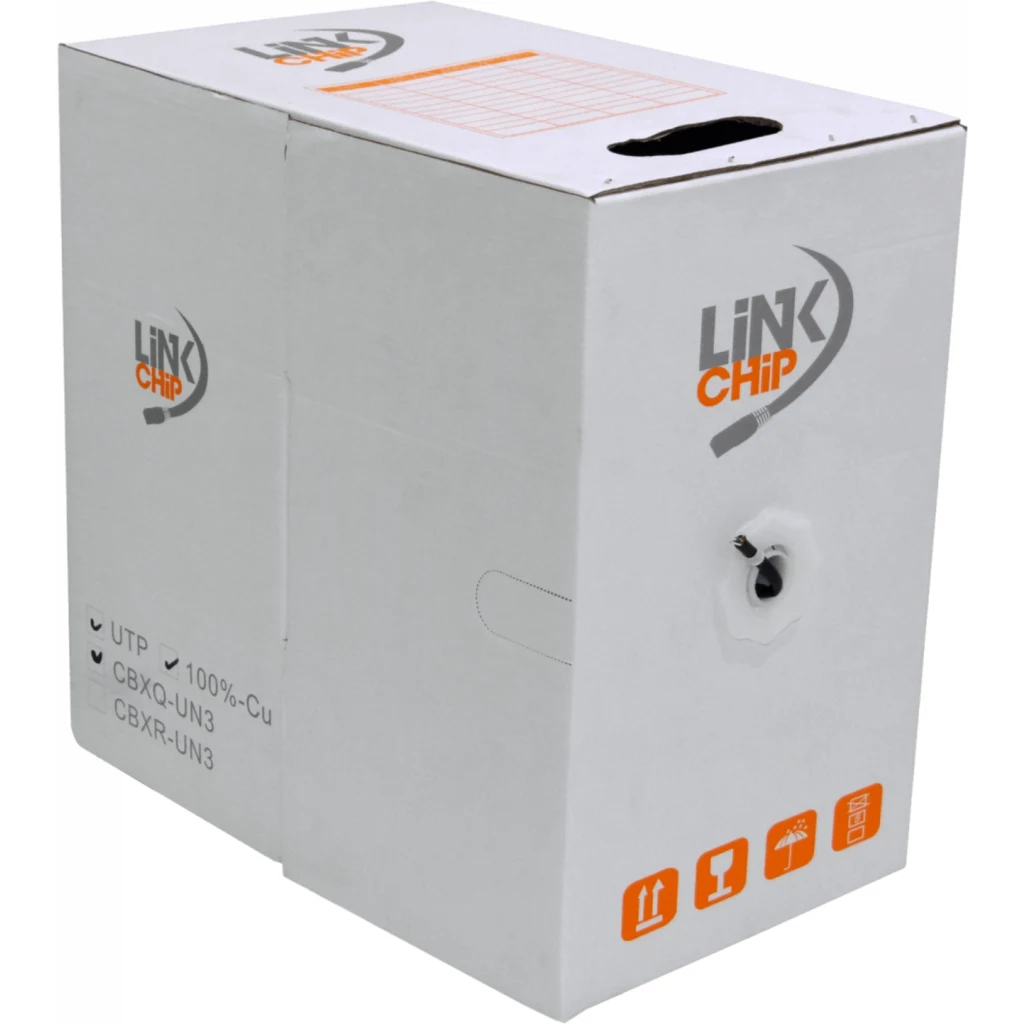 Imagen 1 de Cable de Red Linkchip CAT6 PE 0,50mm sim Exterior Cable UTP Cobre Unif 305 Negro
