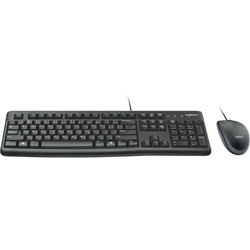 Imagen 1 de Kit Teclado Mouse Alámbrico Logitech MK120 Interfaz USB Color Negro