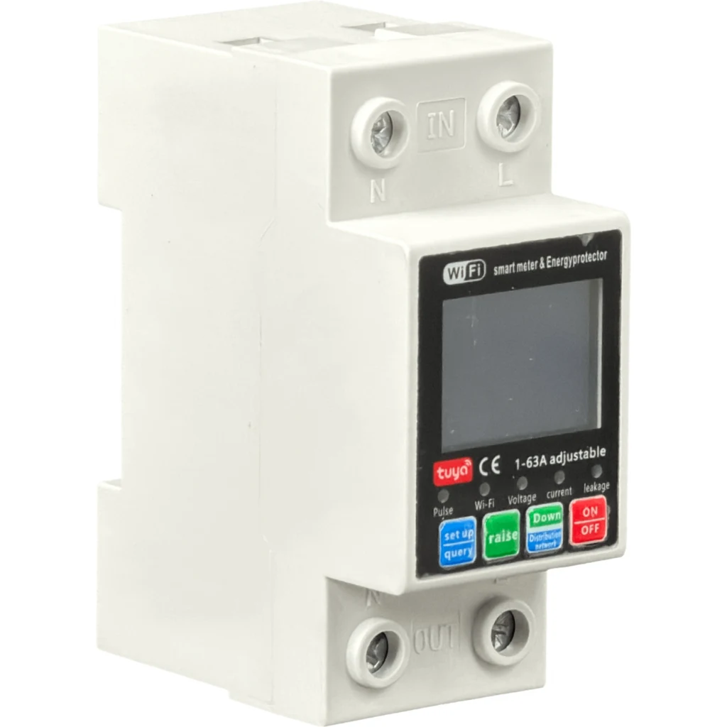 Imagen 1 de Wifi 63A 150-300V-Ajustable 1-63A-Ajustable Interruptor Automatico