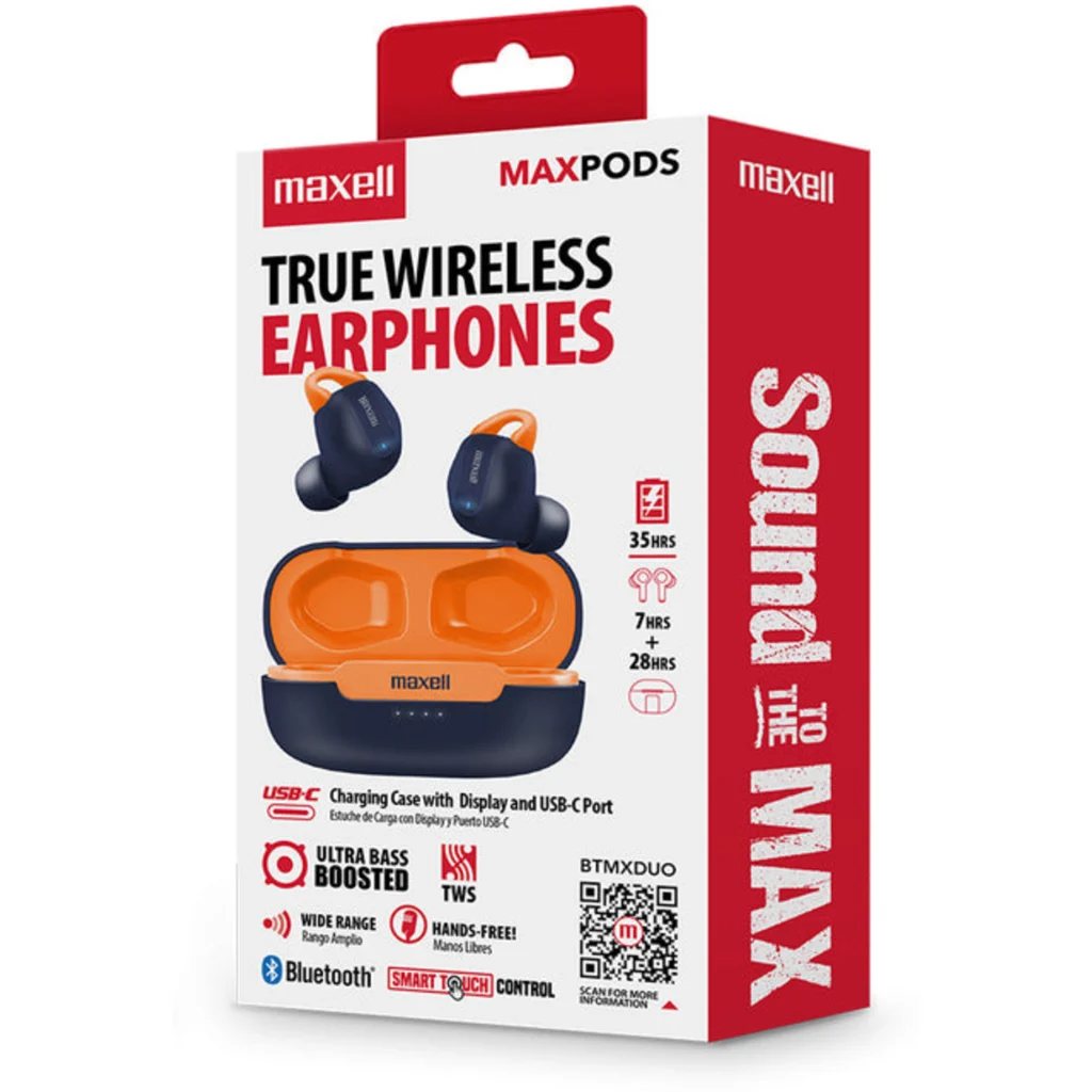 Imagen 2 de Audifonos TWS Maxell EB-BTMXDUO NAV/O