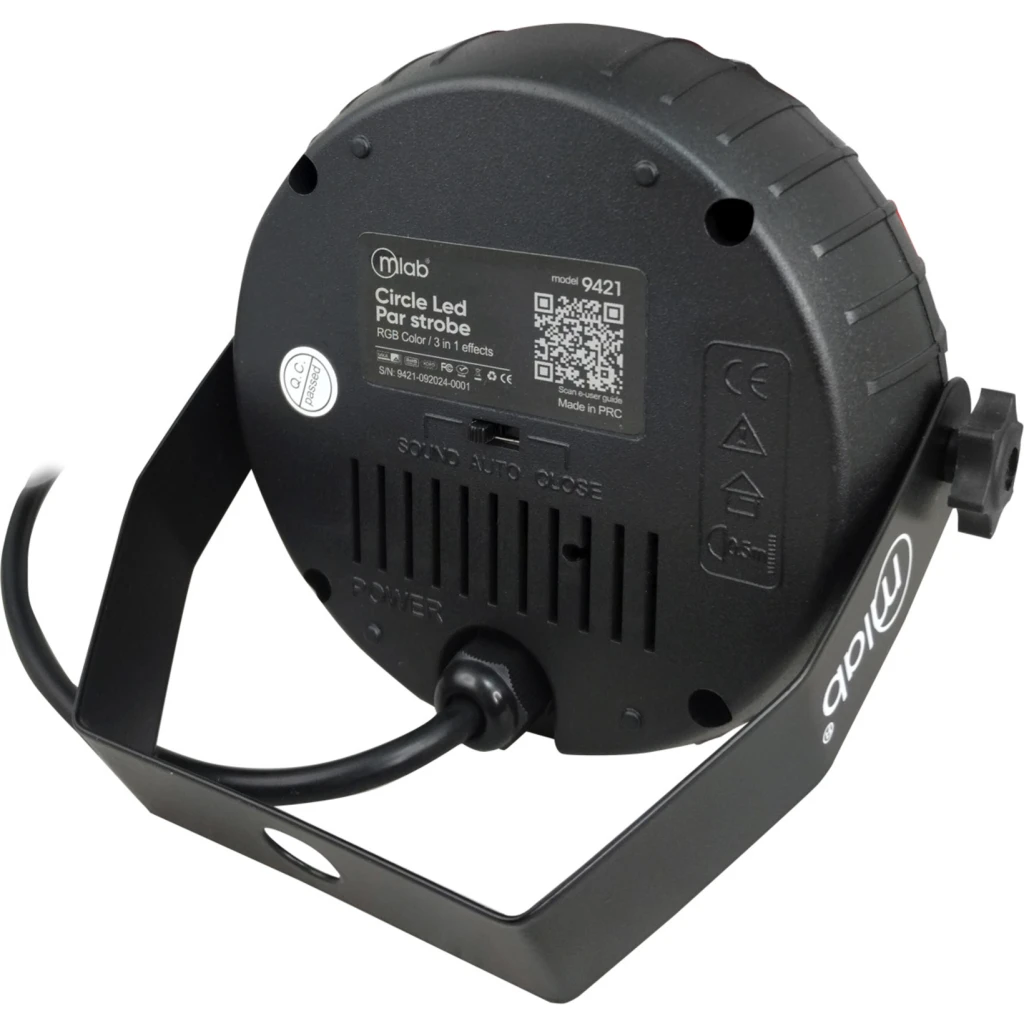 Imagen 4 de MLAB LUZ FIESTA CIRCLE 12 LED PAR STROBE LIGHT MIC MUSIC RGB 3 EN 1